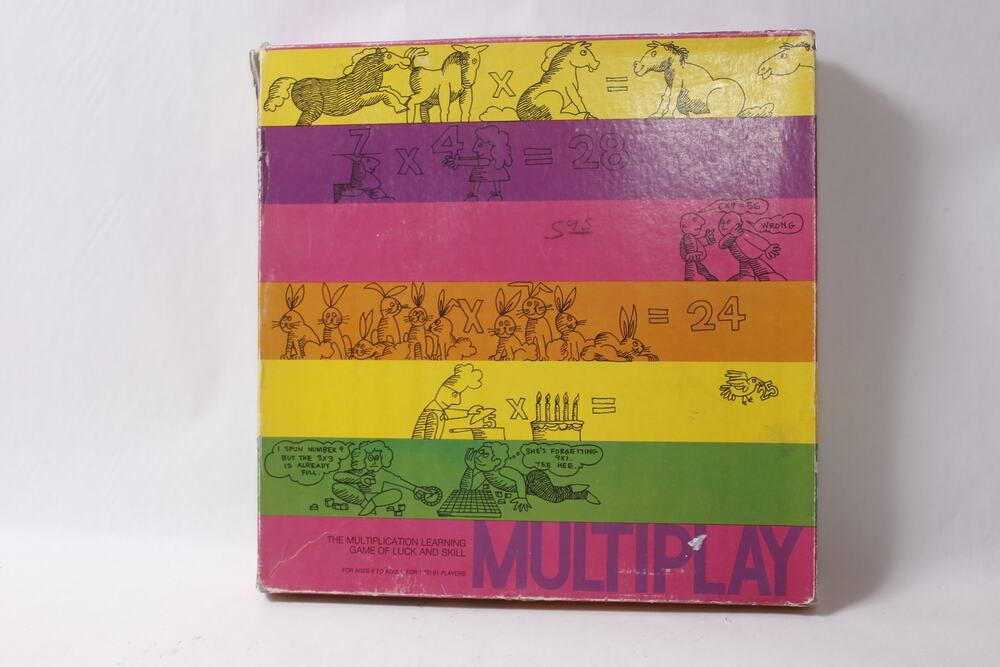Multiplay Multiplication Learning Game of Luck and Skill Vintage Teacher Learni